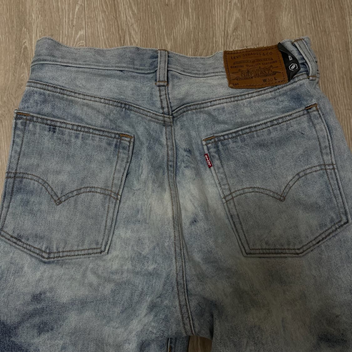 리바이스 아이스워싱 데님 반바지 30  상품이미지5