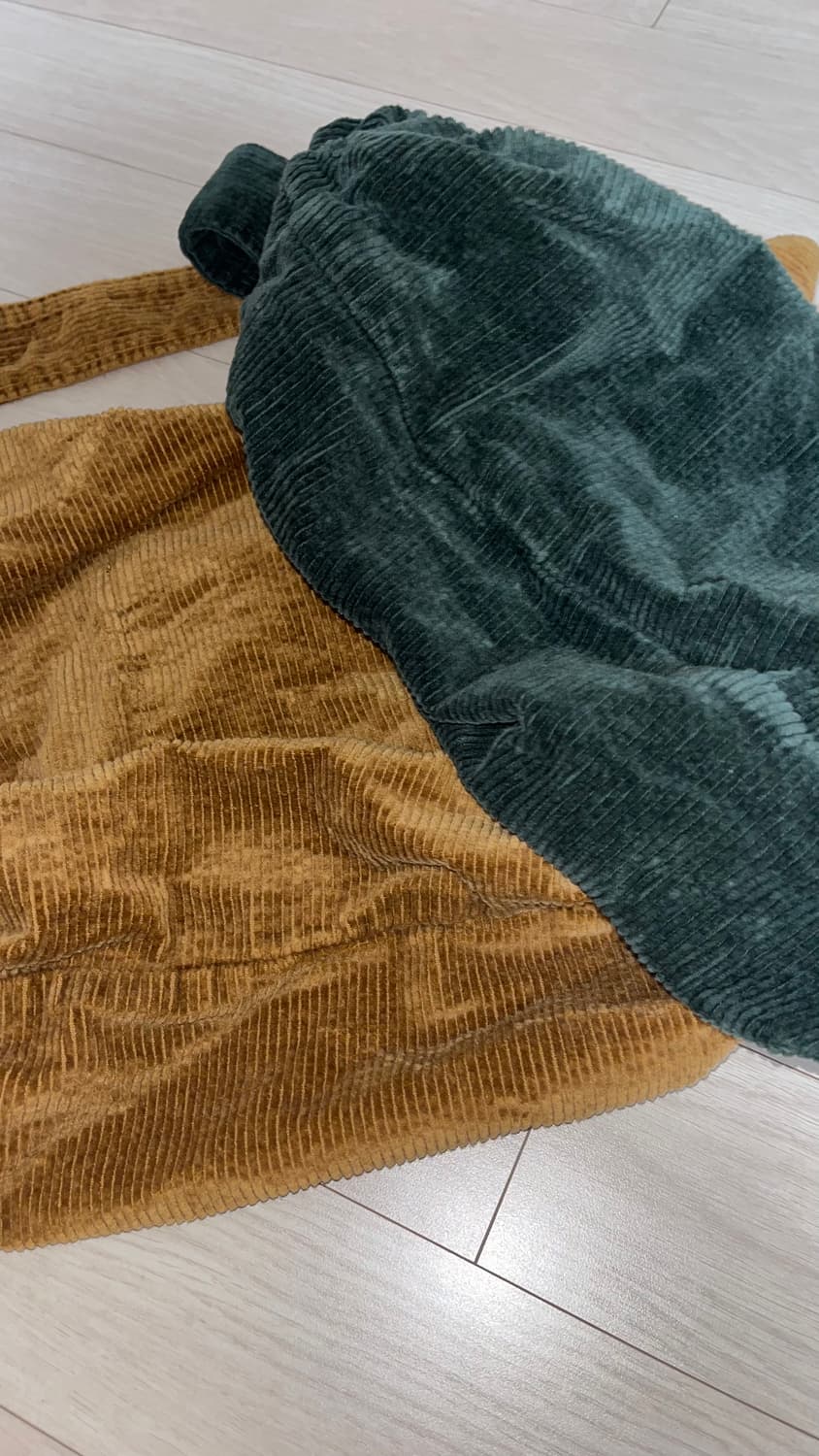 코듀로이 백 숄더백 카키/카멜 상품이미지7