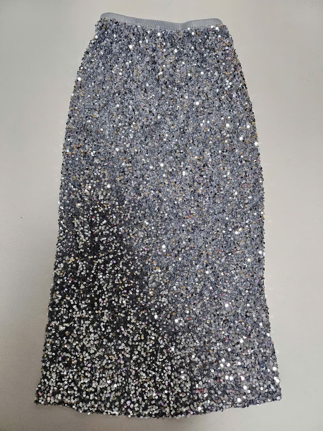 스팽글 롱 스커트 실버 상품이미지2