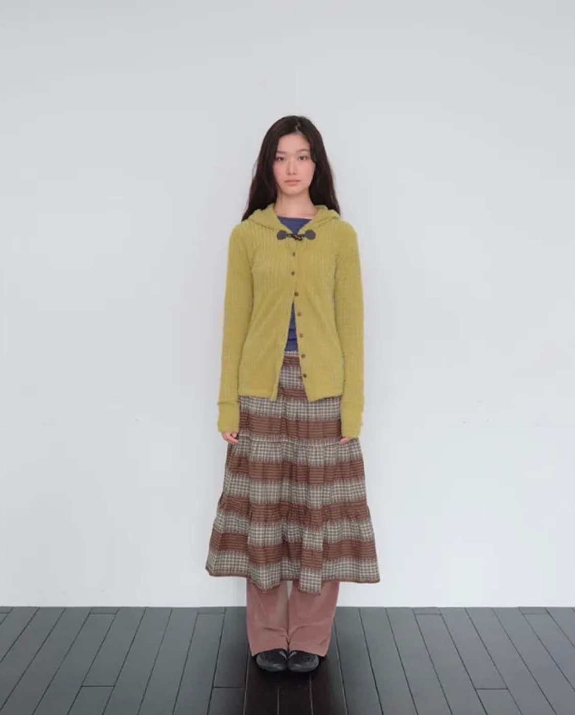 무음 토글 후드 가디건 상품이미지1