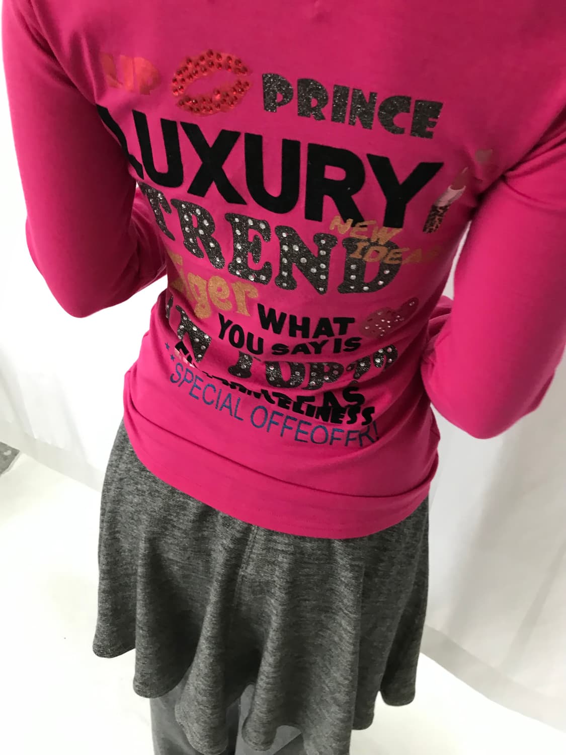 펑키 핑크 슬림 티셔츠 상품이미지5