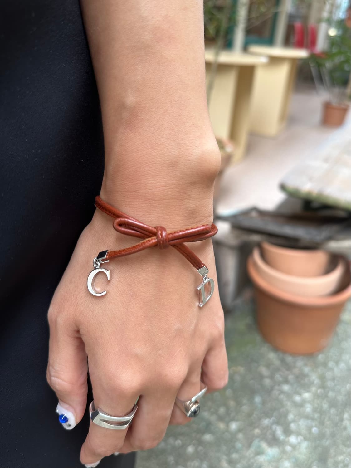 Dior leather ribbon bracelet 상품이미지3