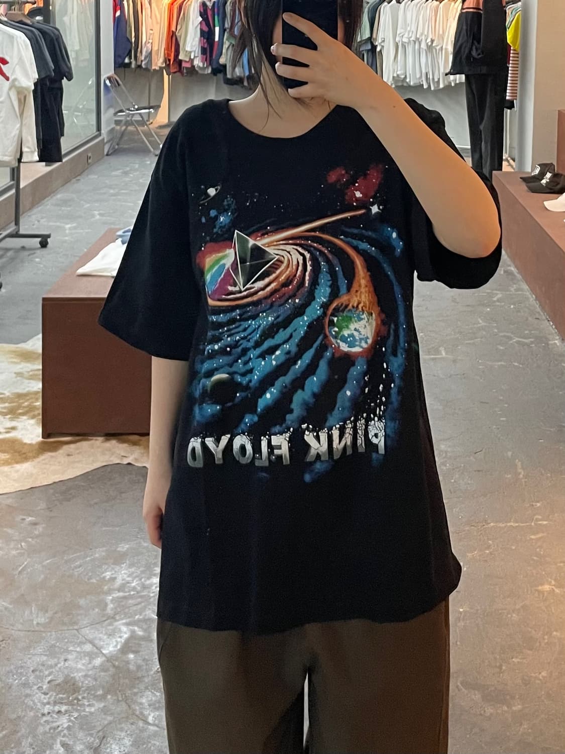 빈티지 핑크플로이드 락 밴드 프린팅 반팔 H2538 상품이미지1