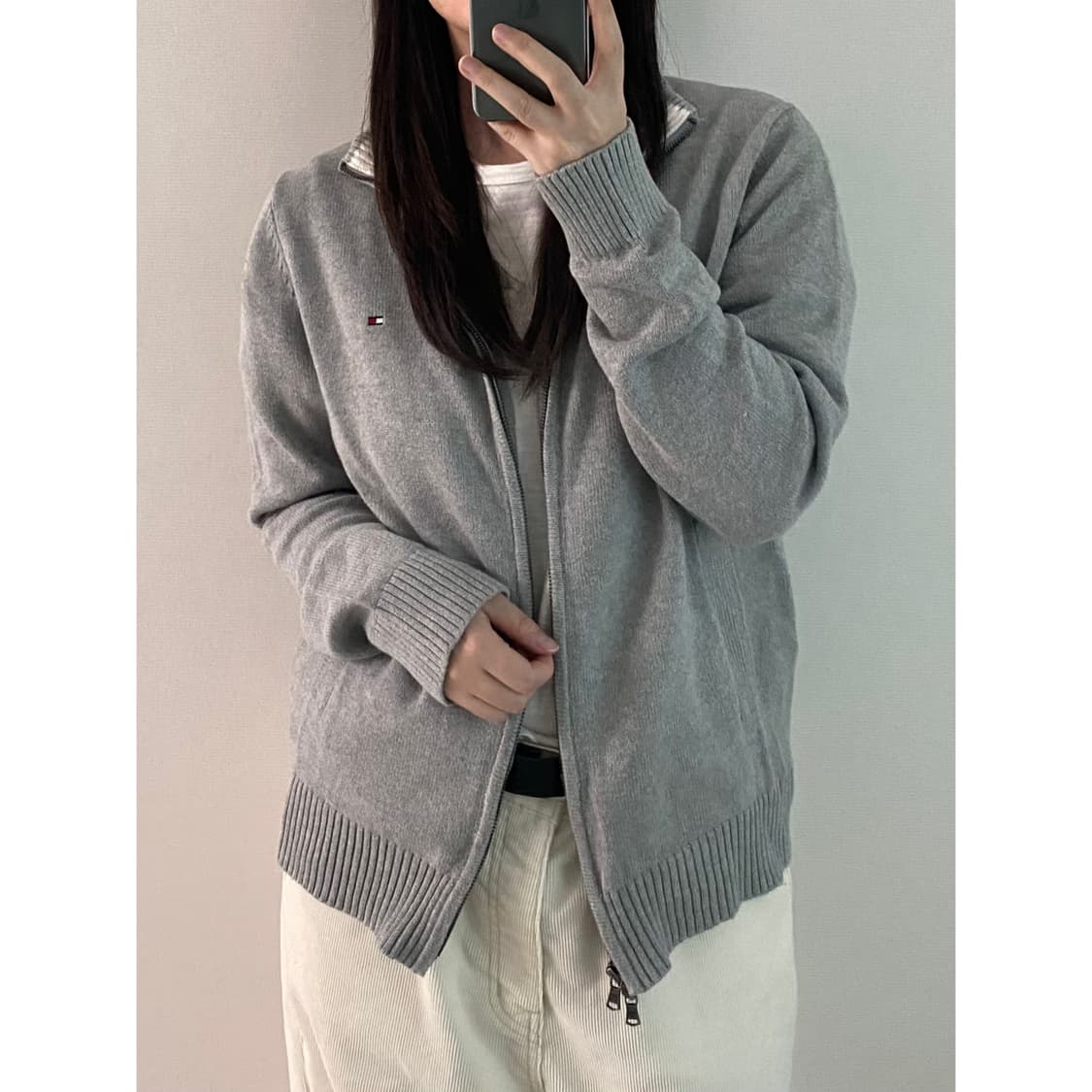 타미힐피거 니트집업 상품이미지1