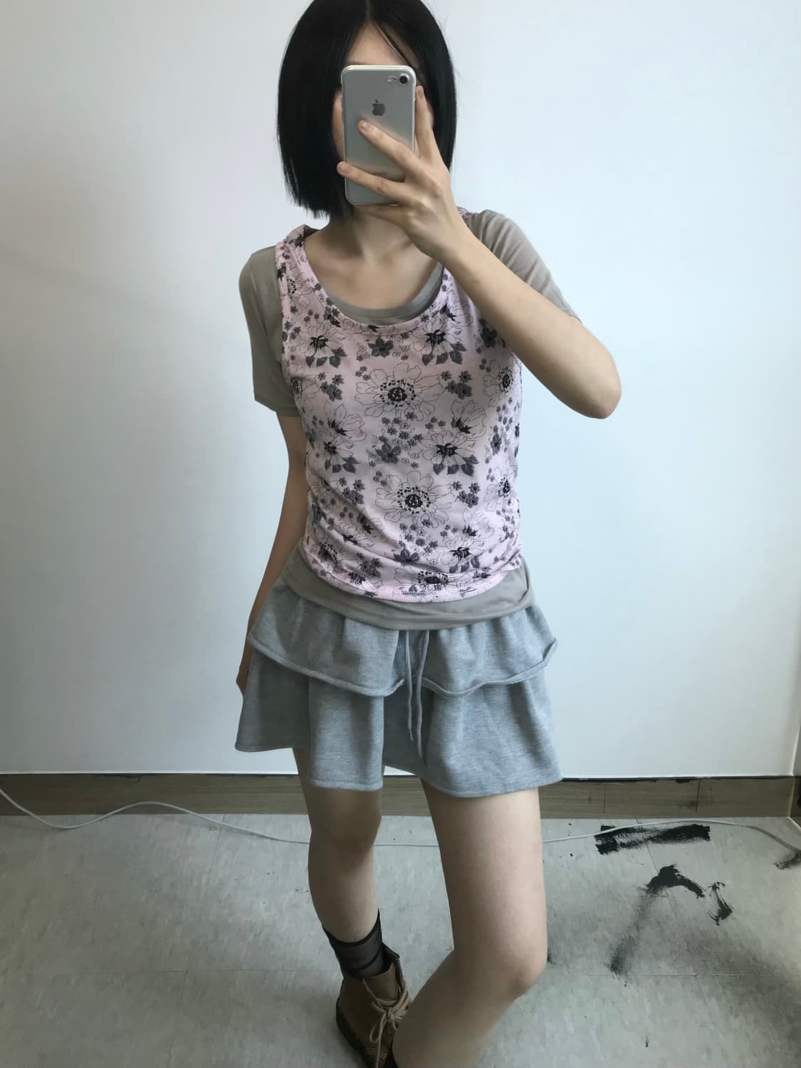 빈티지 레이어드 티셔츠 상품이미지1