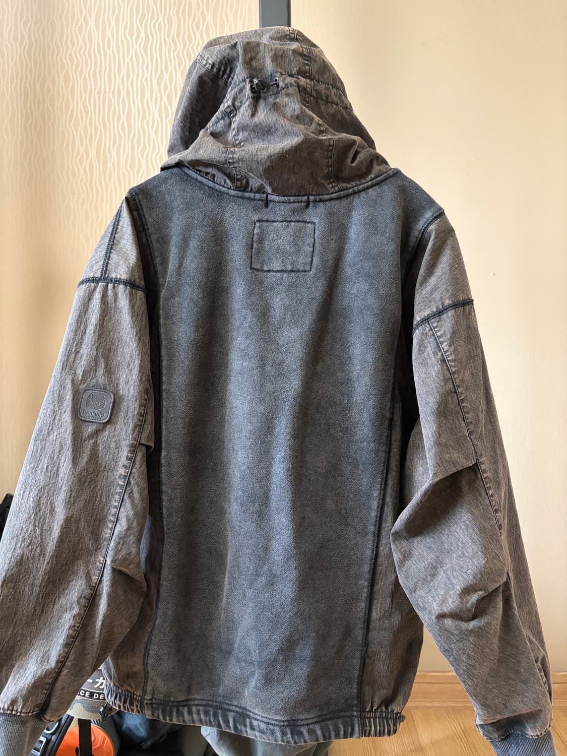 펜필드 믹스드 유틸리티 포켓 후디 스웨트자켓 다크브라운 상품이미지2