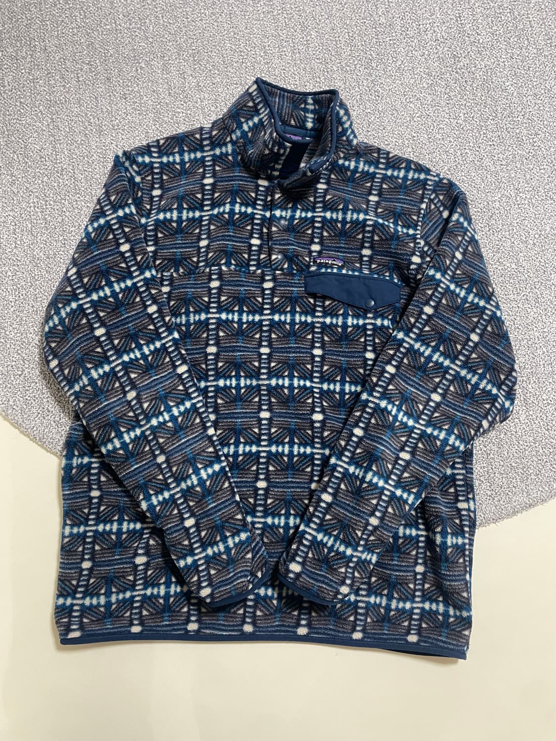 [XL] 파타고니아 아즈텍 신칠라 플리스 XL 블루 패턴 상품이미지1