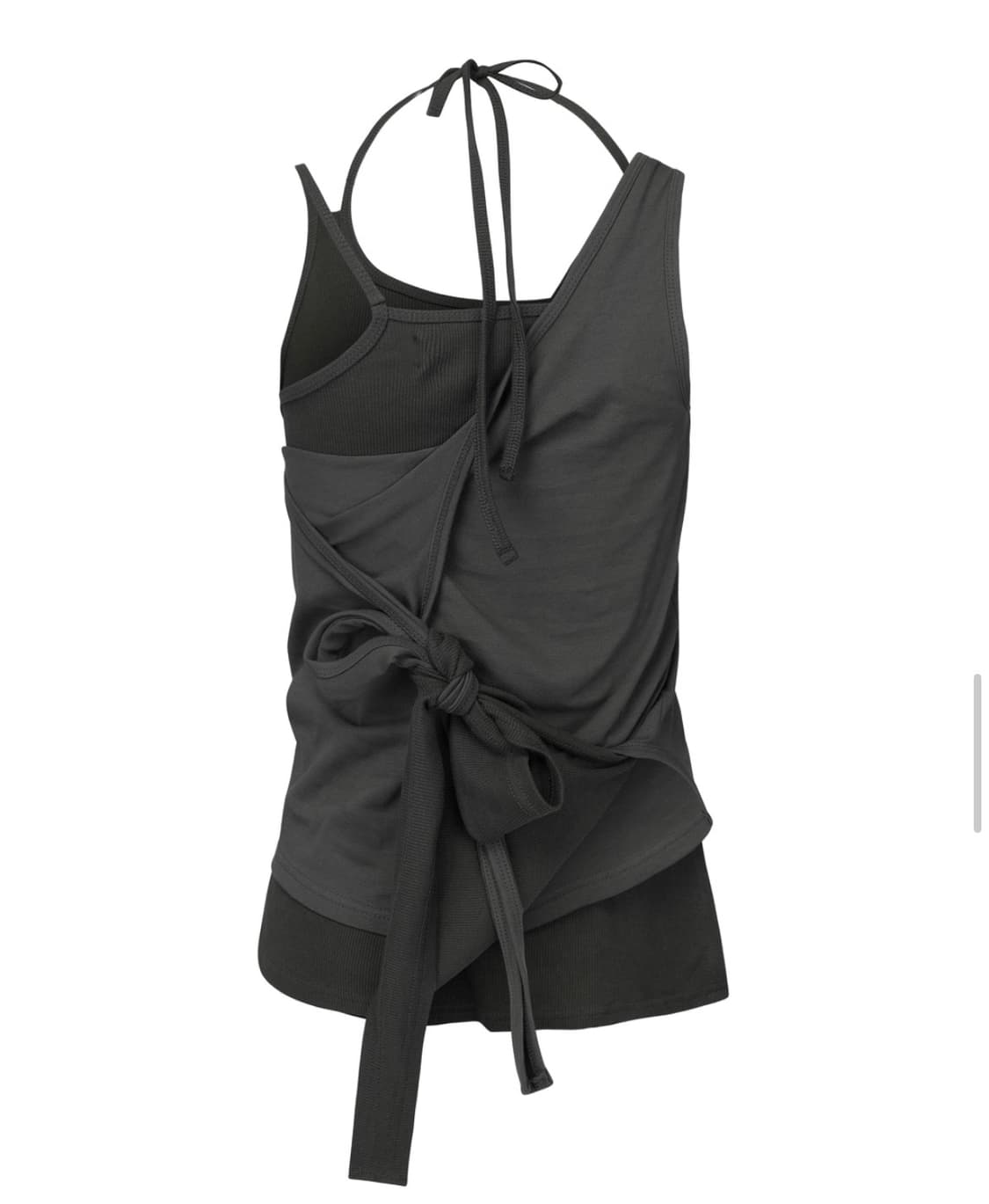 [나체 NACHE] 멀티웨이 레이어드 슬리브리스 (차콜) 상품이미지3