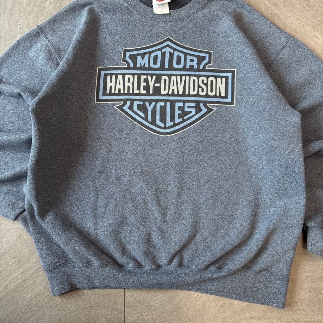 00년대 생산 할리 데이비슨 스카이블루 스웻셔츠 맨투맨 상품이미지5