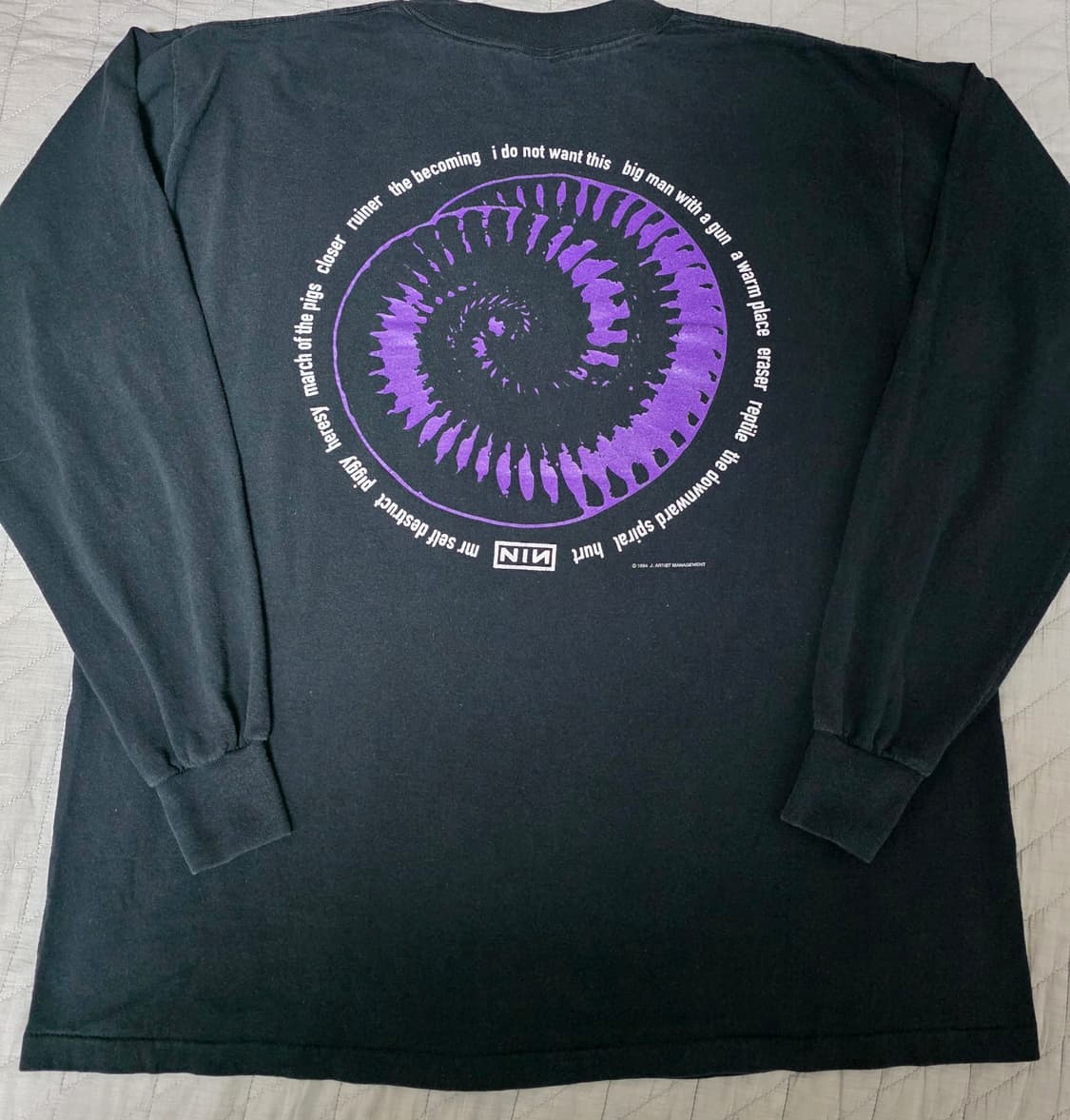 [XL] 90s 나인인치네일스 DOWNWARD 빈티지 밴드티 롱슬리브 상품이미지1