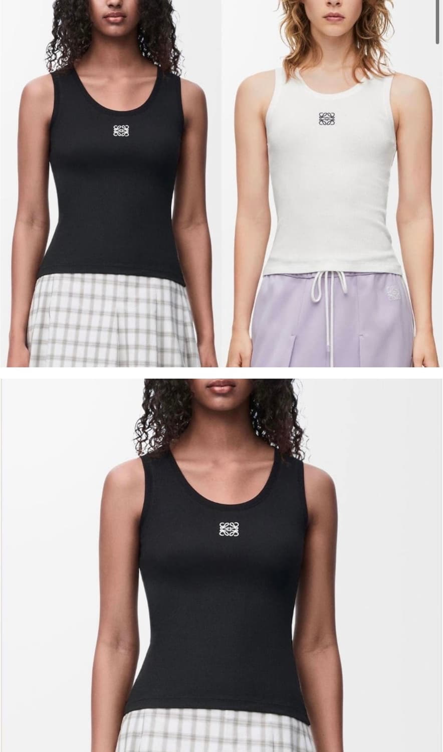 로에베 아나그램블랙 리브드 탱크탑  상품이미지5