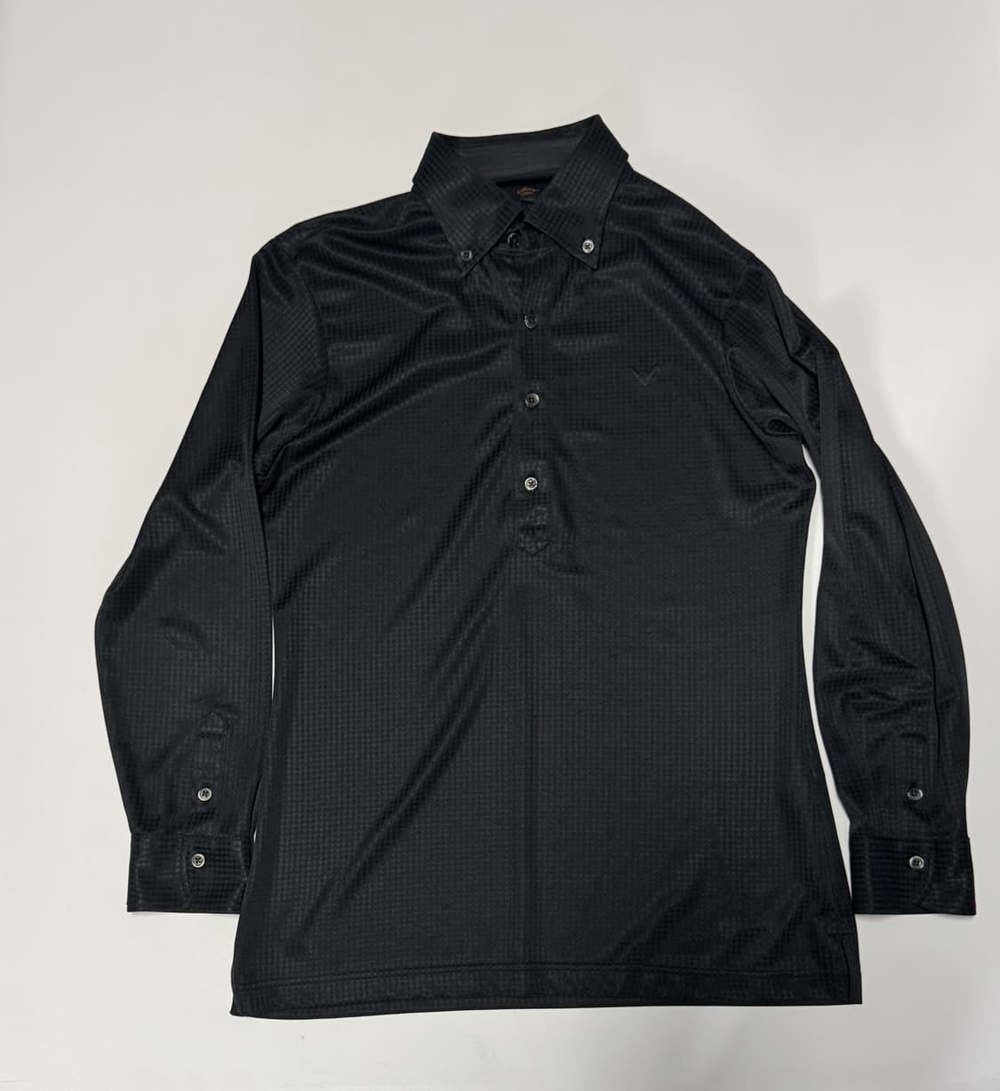 캘러웨이 골프 기능성 체크 긴팔 카라티 L 블랙 상품이미지1