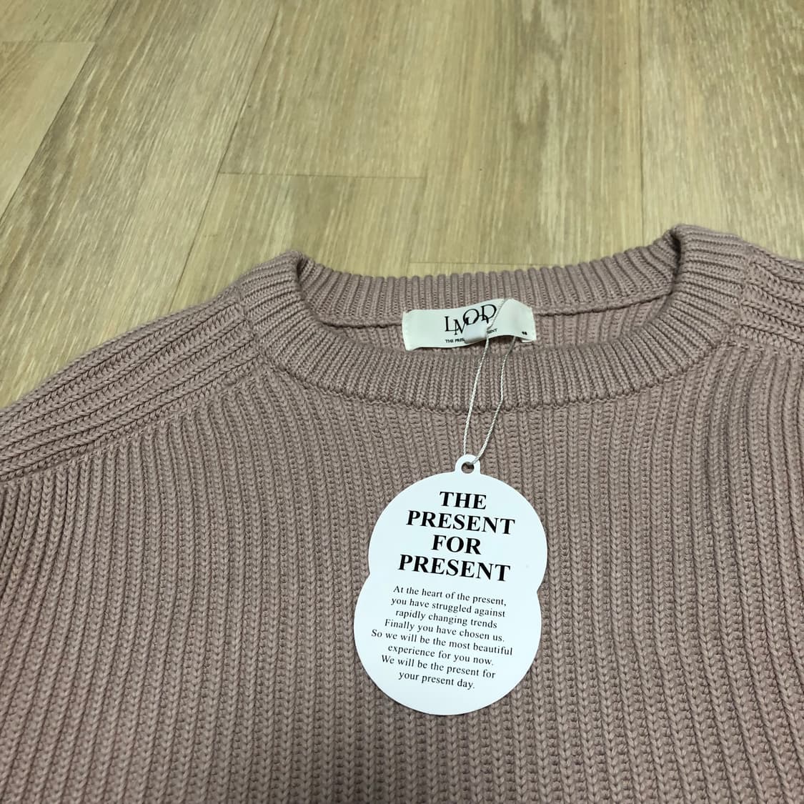 (48) 새상품 엘무드 LMOOD 브룩 니트 브리티시 핑크 상품이미지3