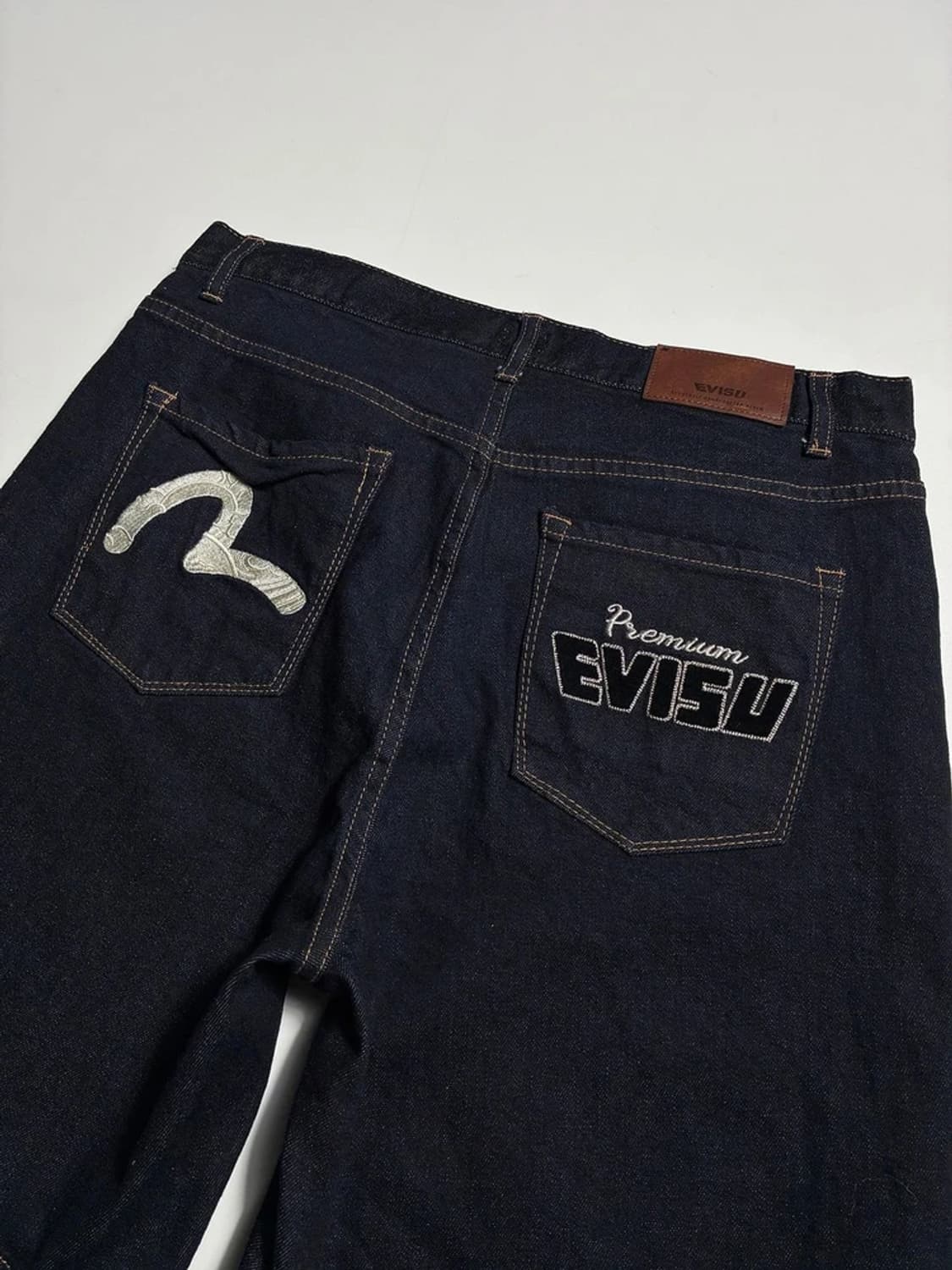 에비수 EVISU 24SS 갈매기 로고 자수 데님 반바지 R2324 상품이미지5