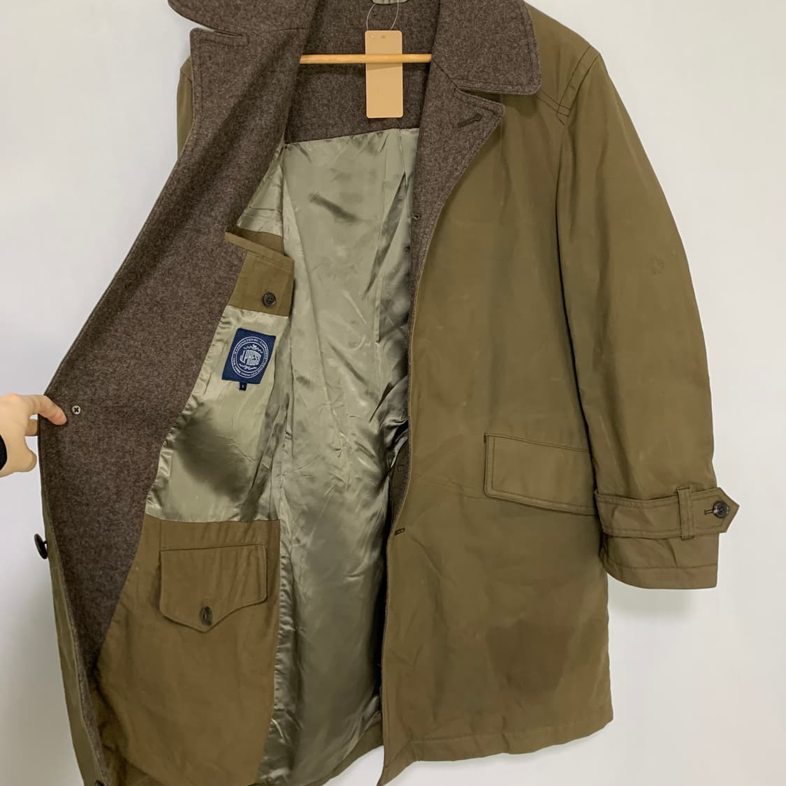 제이프레스 카라 야상 코트 카키 y2k 빈티지 L 상품이미지6