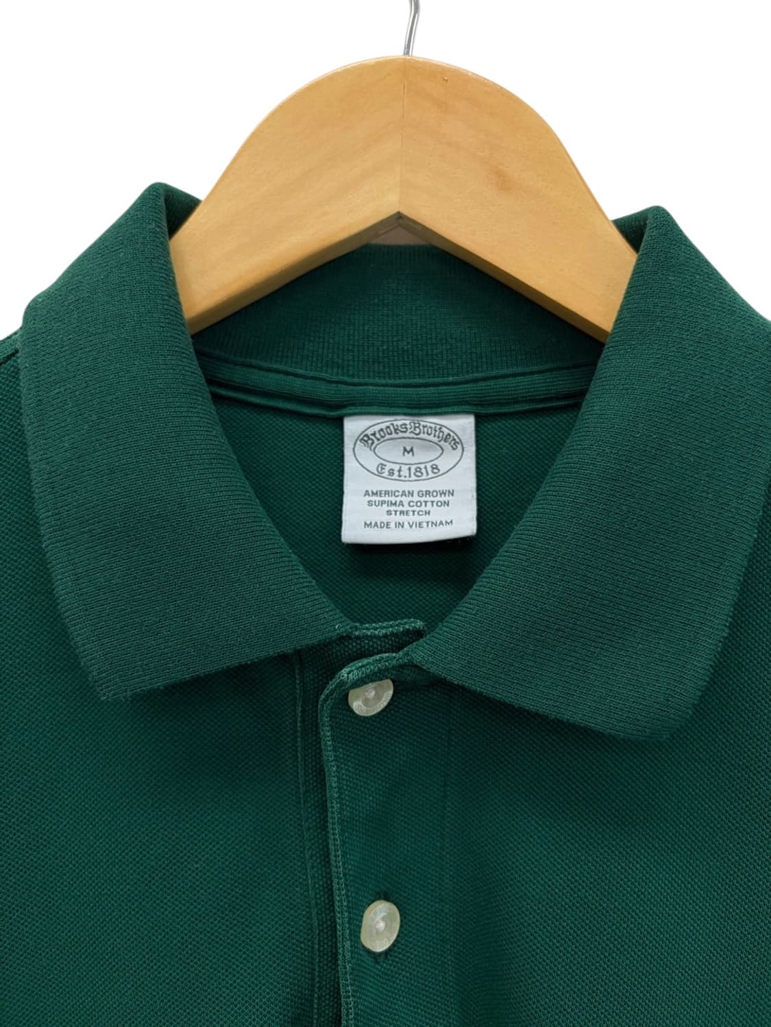 브룩스브라더스 피케 반팔 그린 (M)  상품이미지3
