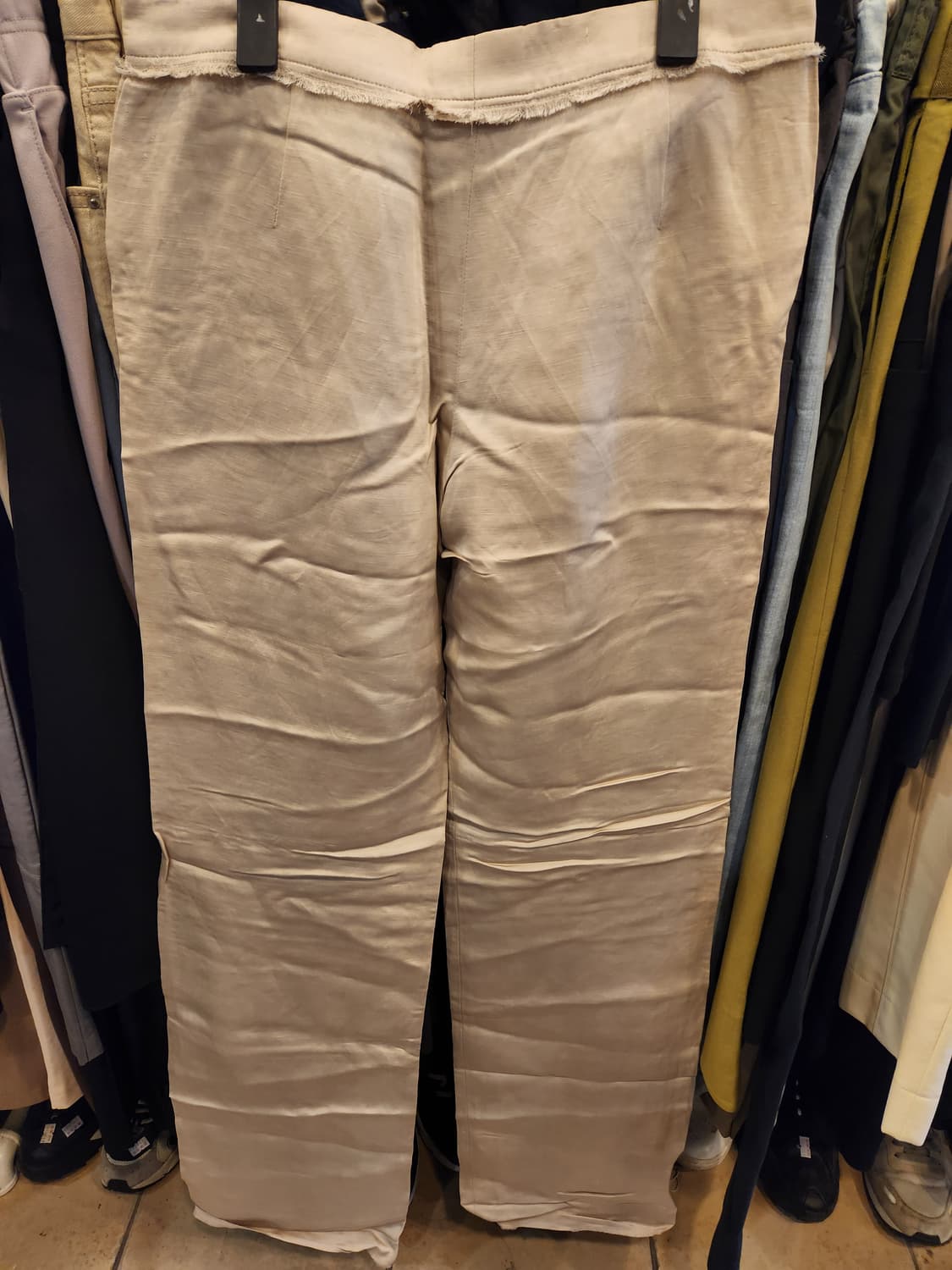 조르지오 아르마니 베이지 린넨 혼방 바지 상품이미지4