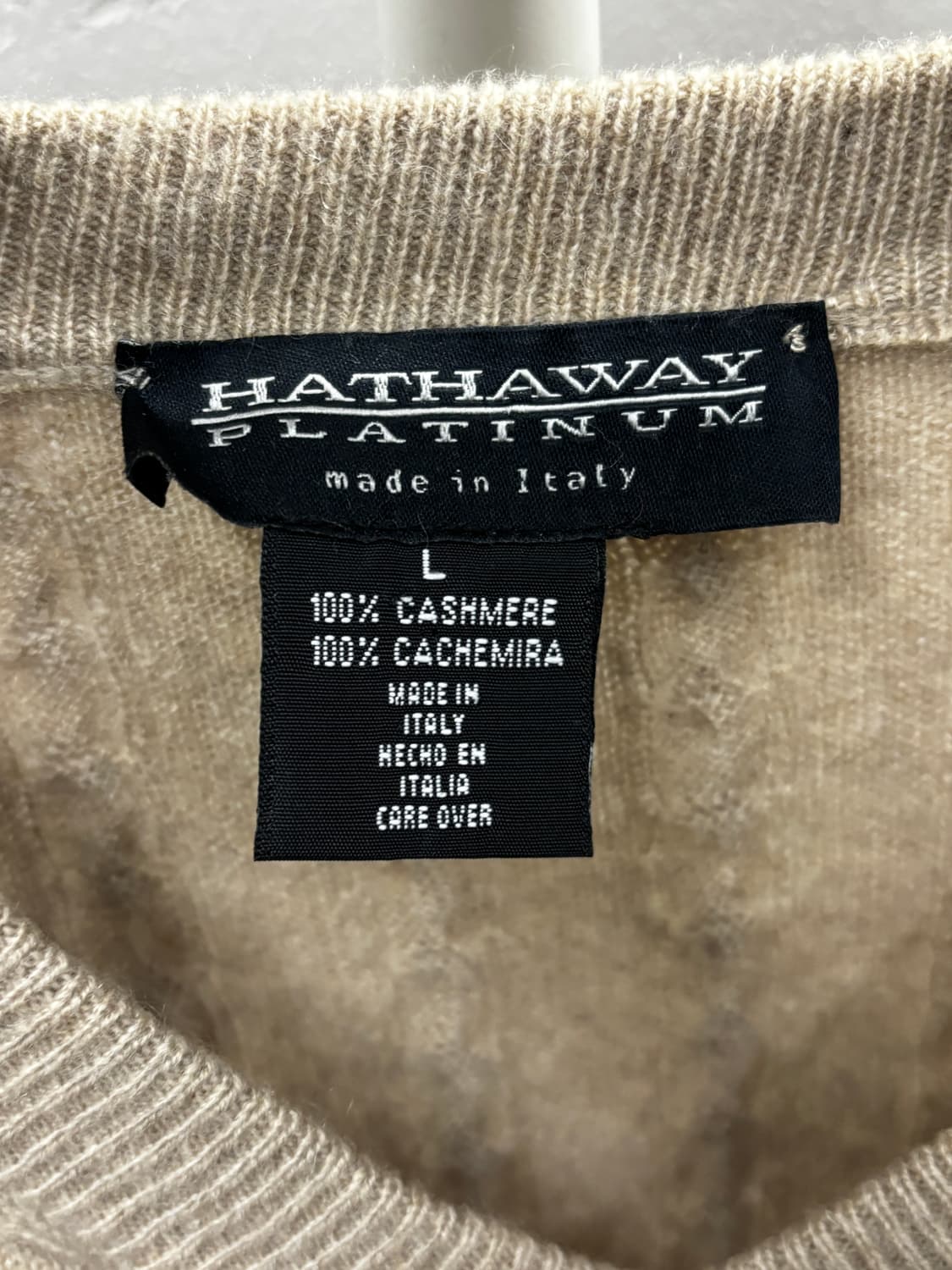 Hathaway 케이블 패턴 캐시미어 니트 베스트 L 상품이미지4