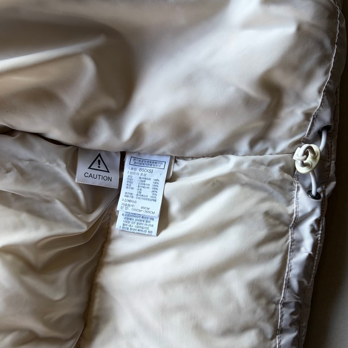 [XS]노스페이스 로프티 구스다운 패딩 자켓 화이트 샌드 상품이미지10