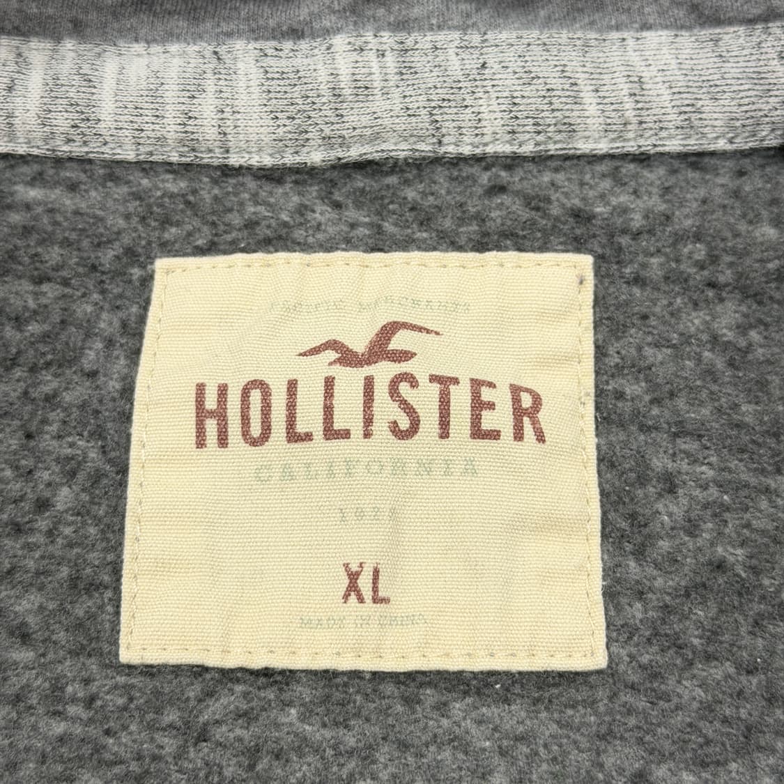 홀리스터 빈티지 Y2K 미니로고 기모 후드집업 자켓 그레이 XL 상품이미지4