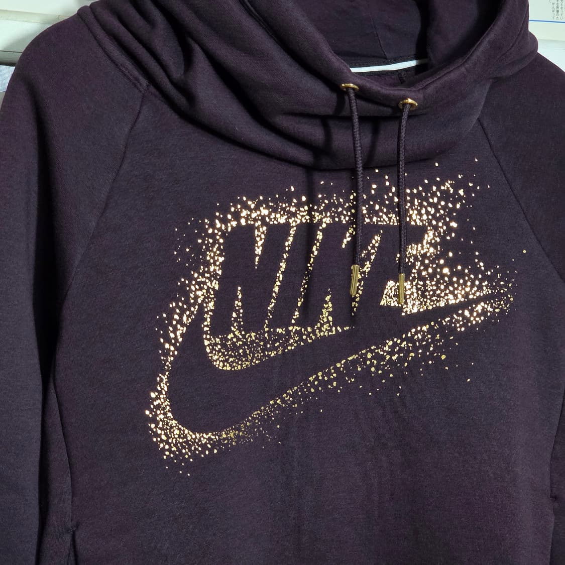 나이키 하이넥 퍼플 빅 로고 후드티 상품이미지4