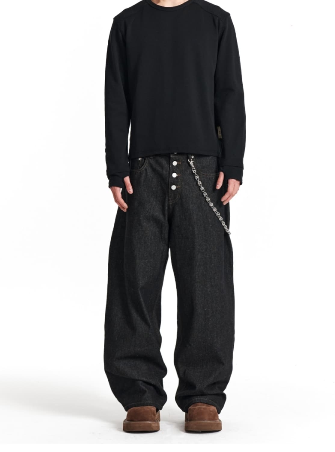 기철 Midnight Raw Wide Denim Pants  상품이미지1