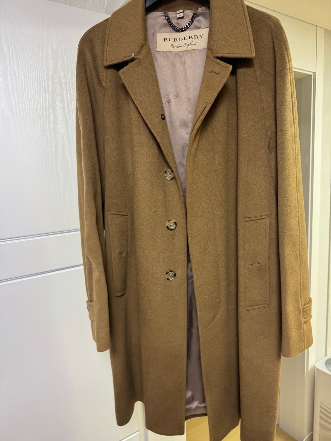 [52] 버버리 캐시미어 100% 카멜 코트 상품이미지1