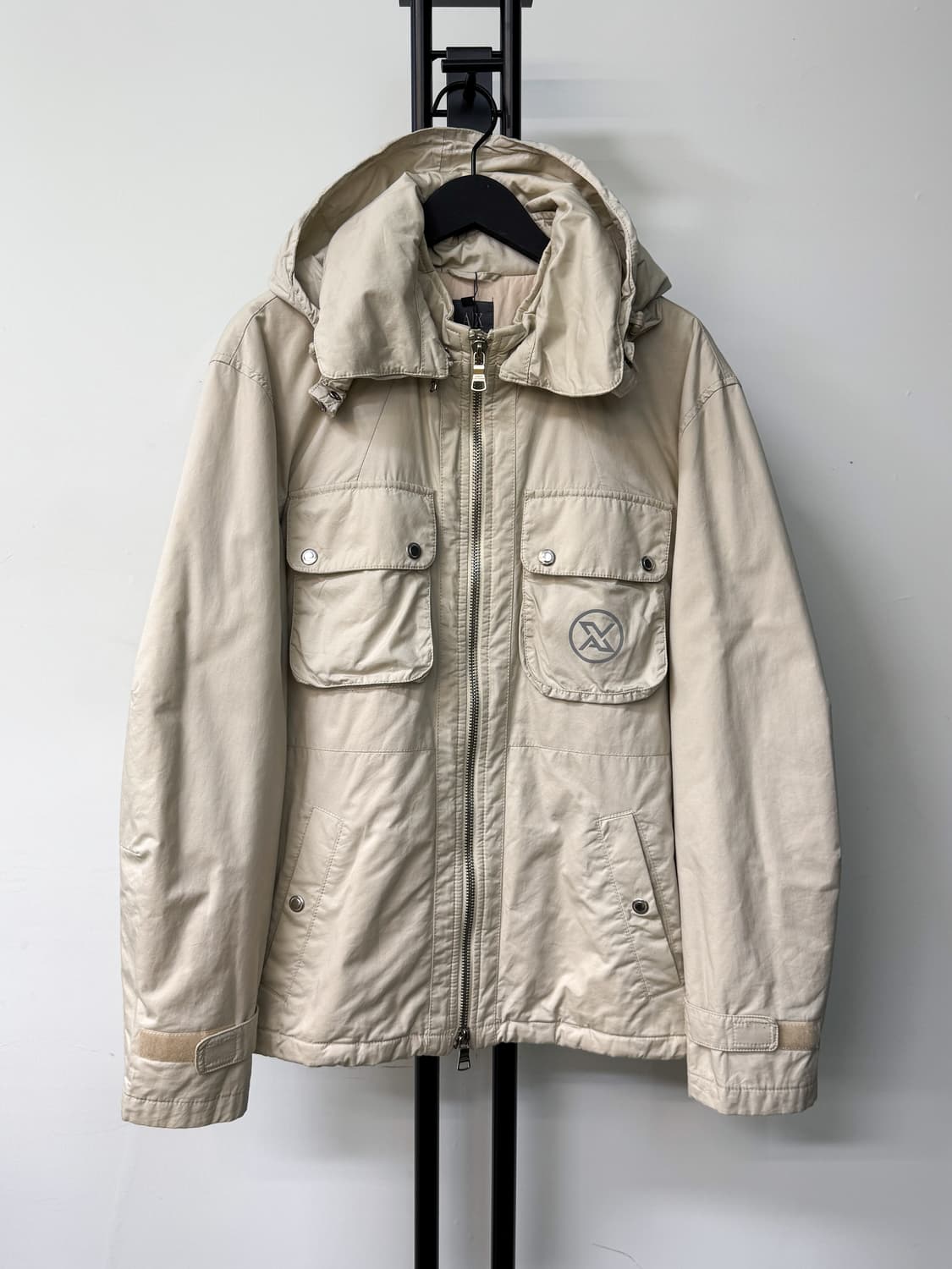 아르마니 익스체인지 AX 리플렉티브 로고 후드 파카 상품이미지1