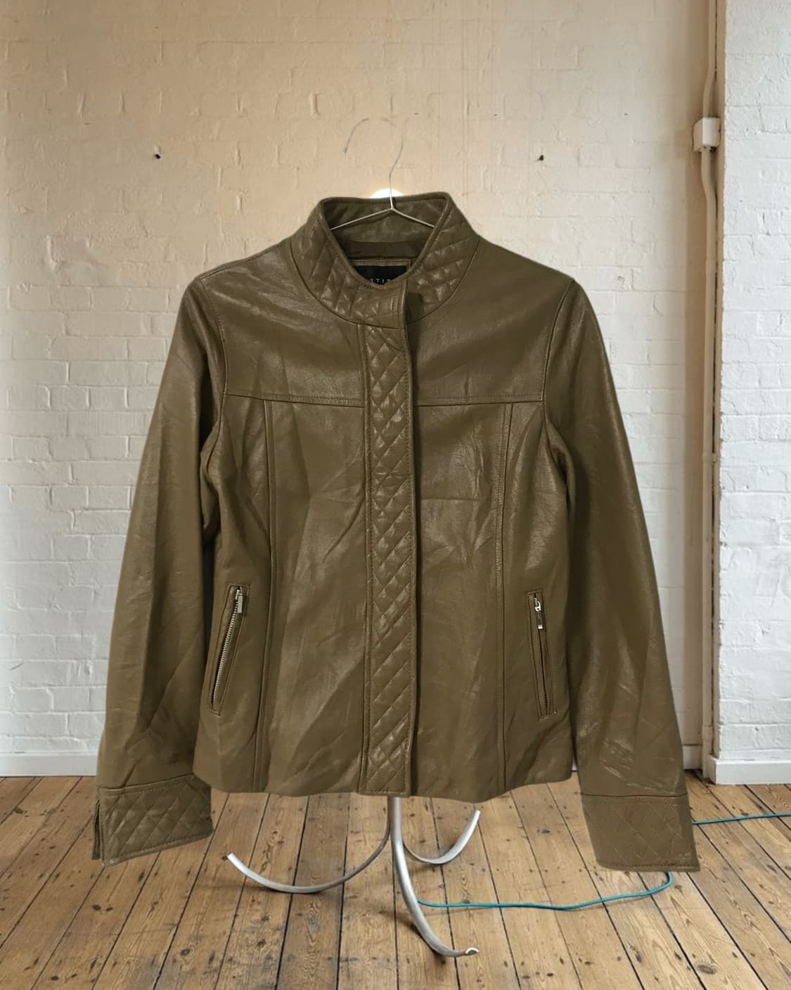 vintage zip-up leather jacket 상품이미지6