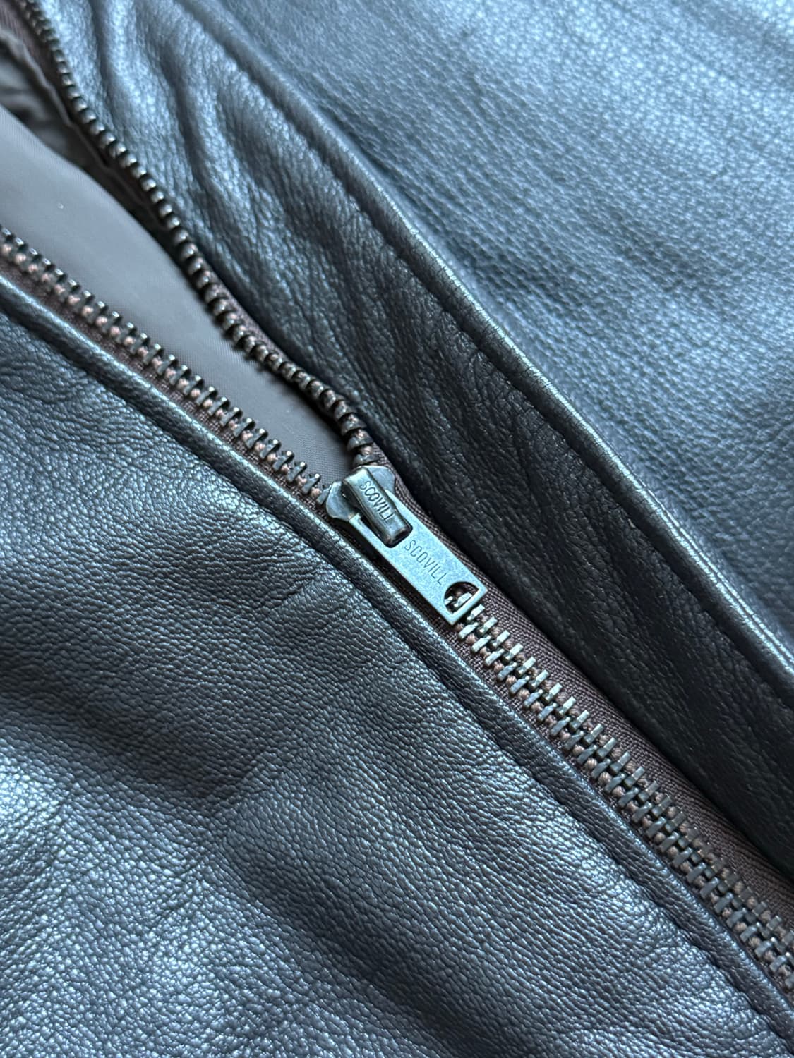 80s 빈티지 lIbean 엘엘빈  a-2a2 고트스킨 플라이트 레더자켓 상품이미지5