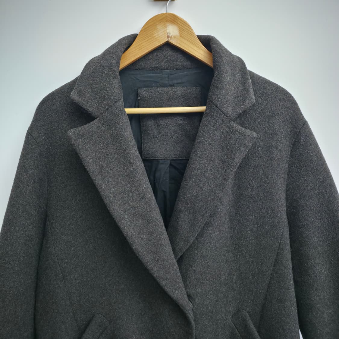 [M] 라코스테 다크 브라운 울 코트 상품이미지2