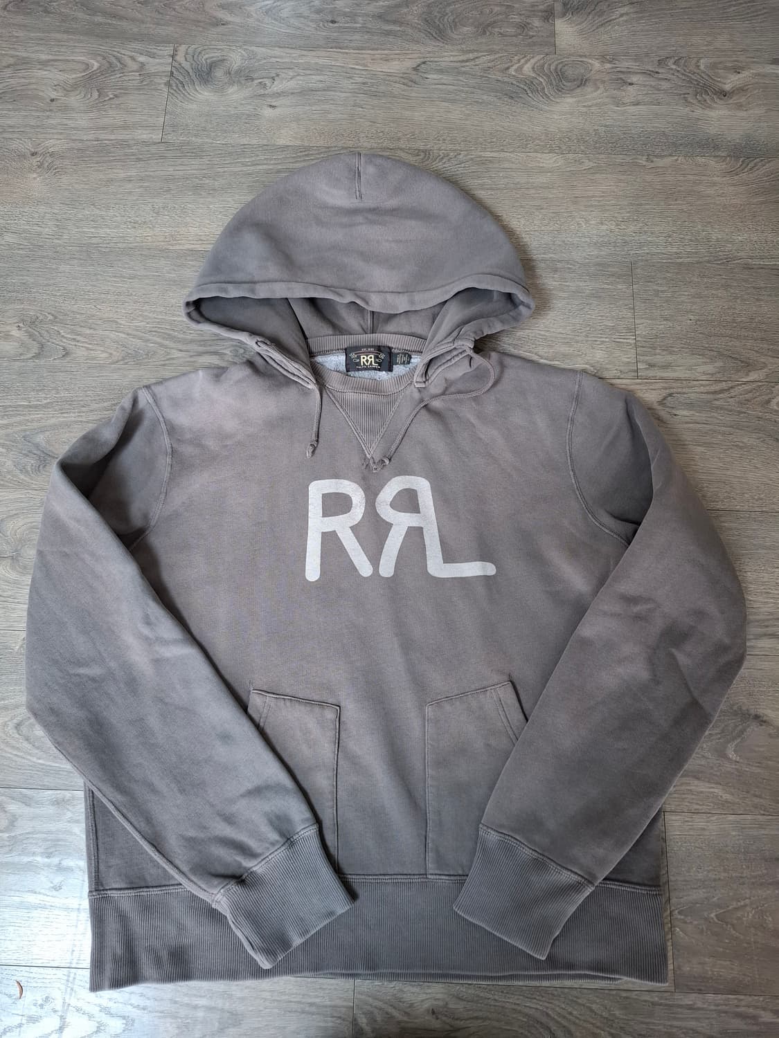 L RRL 더블알엘 랜치 로고 브라운 후드티 상품이미지1