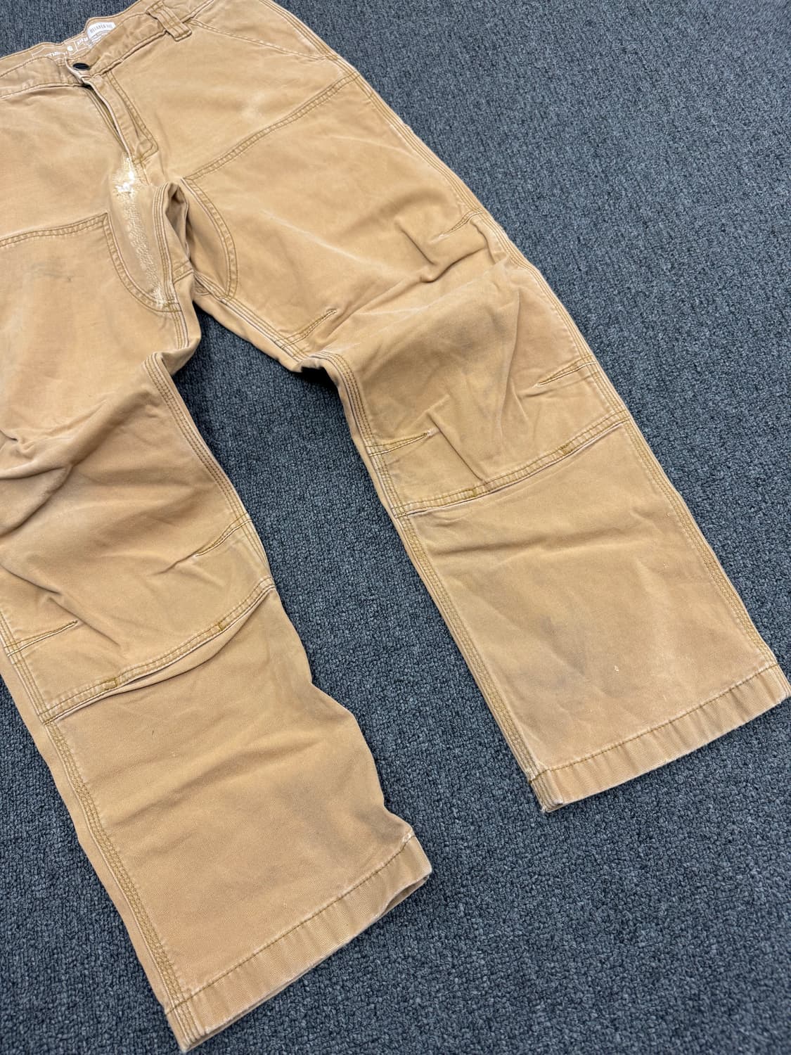 34)칼하트 빈티지 베이지 더블니 워크팬츠 상품이미지4