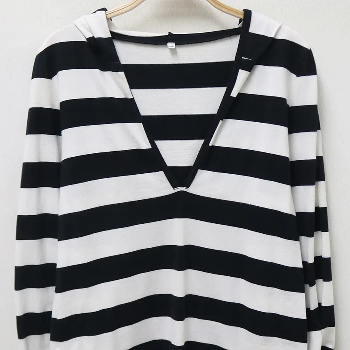 N,N, 딥 브이넥 스트라이프 티셔츠 62270 상품이미지3