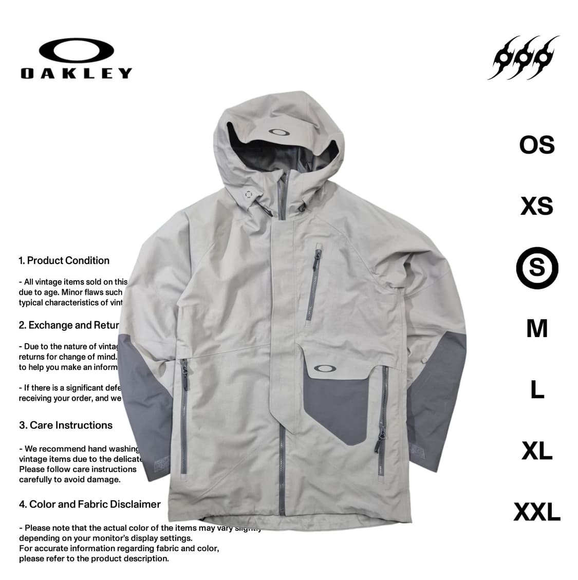 오클리 아워글라스 3L 고어텍스 S사이즈 자켓 상품이미지1