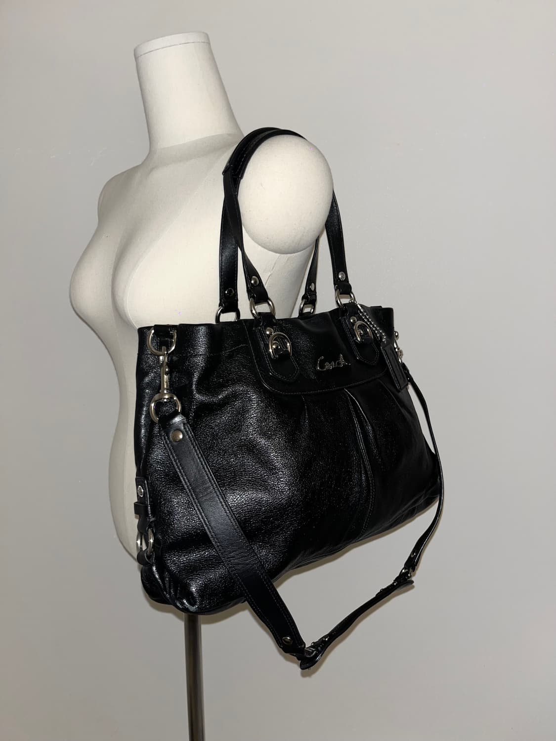  📦Coach Basic allblack shoulder bag 상품이미지5