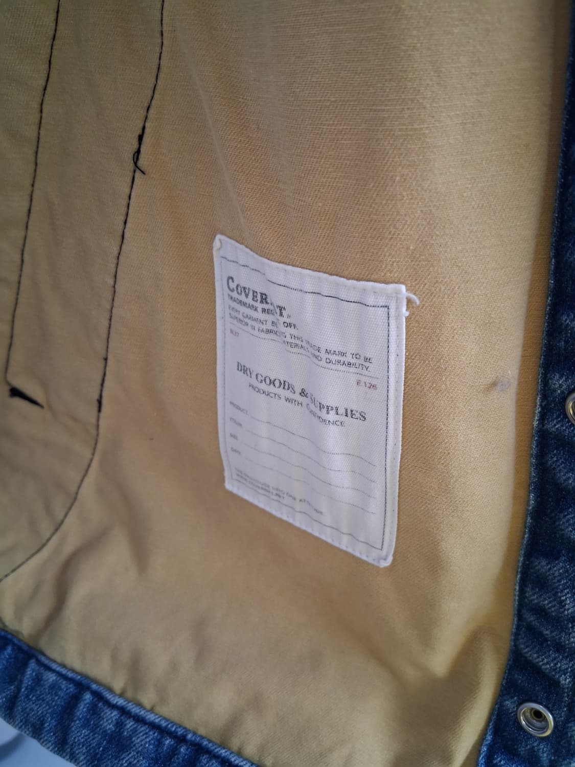 커버낫 데님 코치 자켓 미디움 상품이미지5