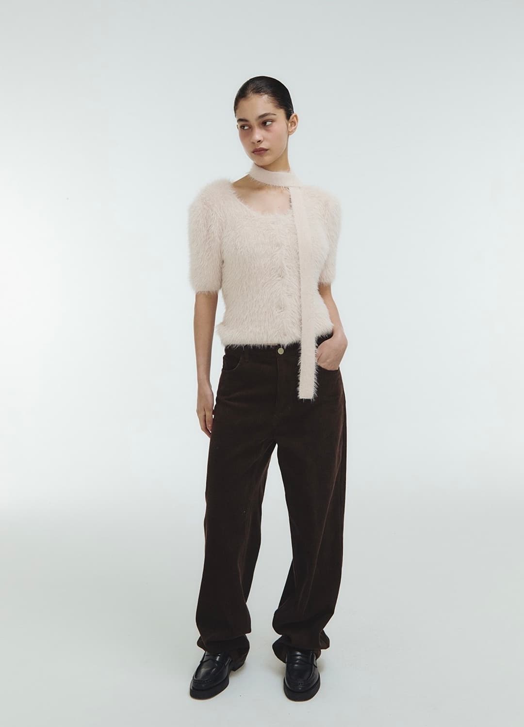 지비에이치 타이 밍크 얀 가디건 gbh mink yarn cardigan 상품이미지2