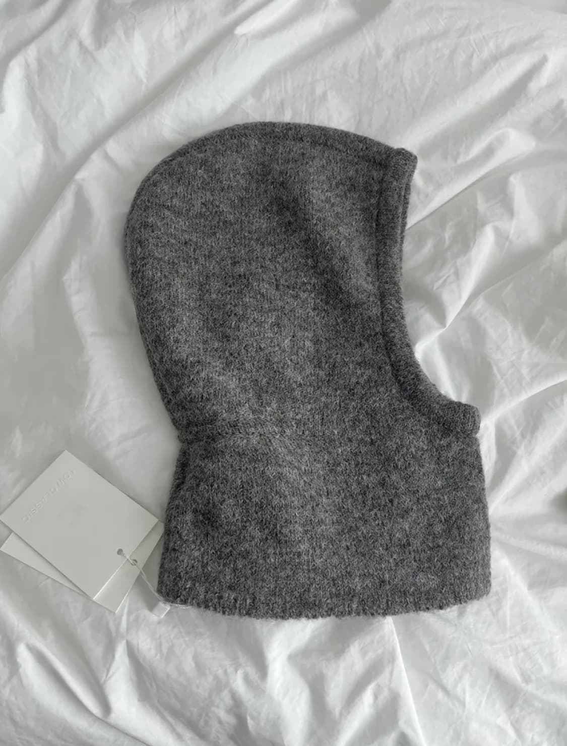 [로우클래식] 알파카혼방 바라클라바 그레이 상품이미지3