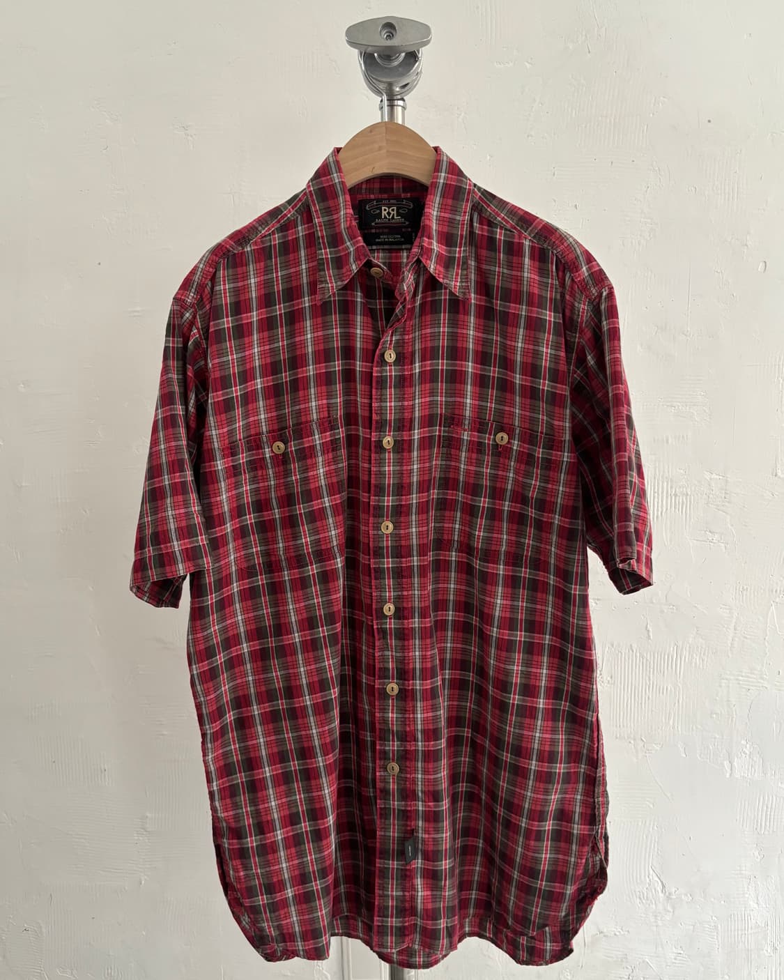 RRL 더블알엘 90’s 레드 체크 투포켓 반팔 셔츠 상품이미지1