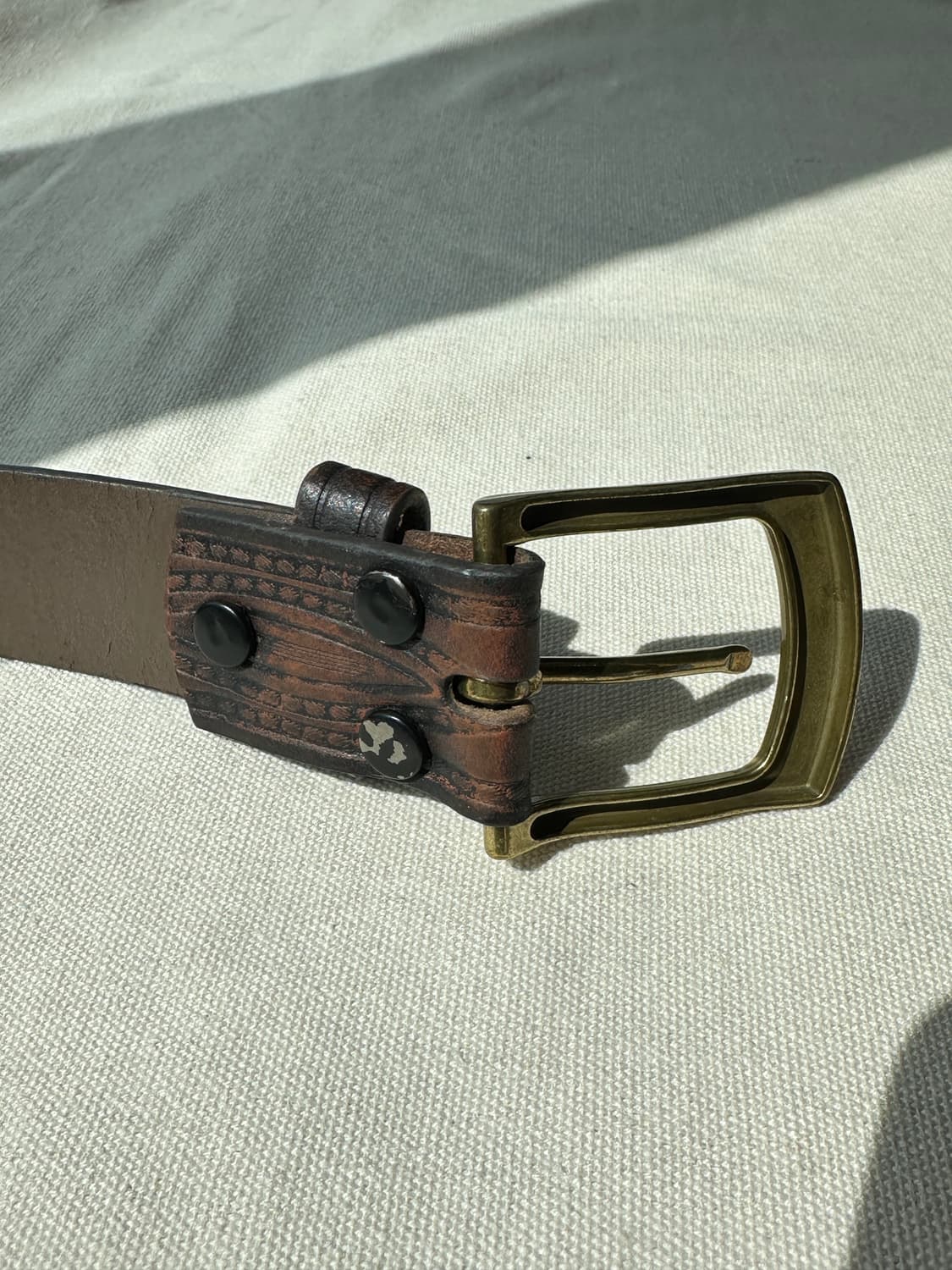 랭글러 웨스턴 브라운 레더 벨트 42 상품이미지5