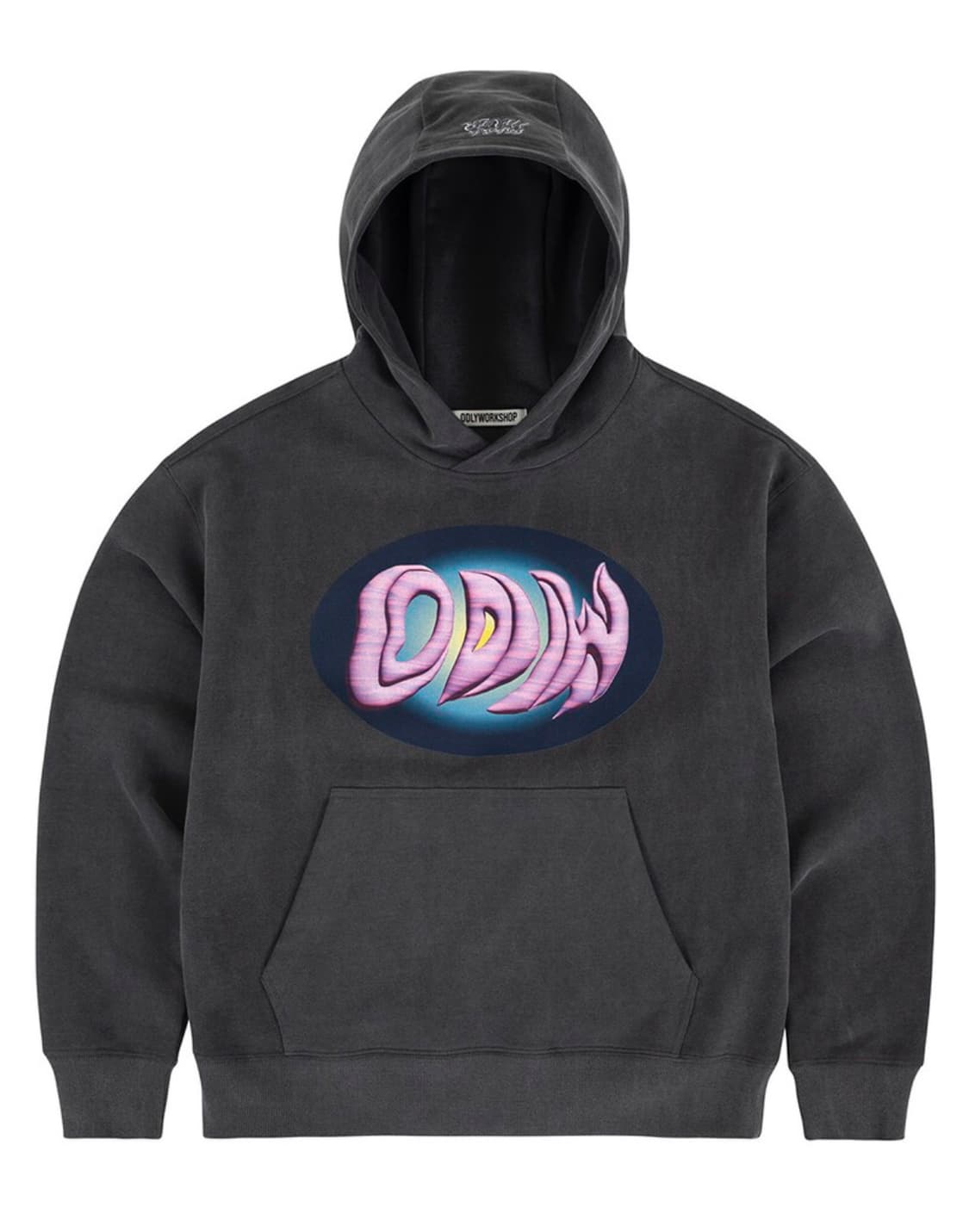 오들리 워크샵 X MARA HEUER 코스믹 로고 후디 다크 그레이 상품이미지4