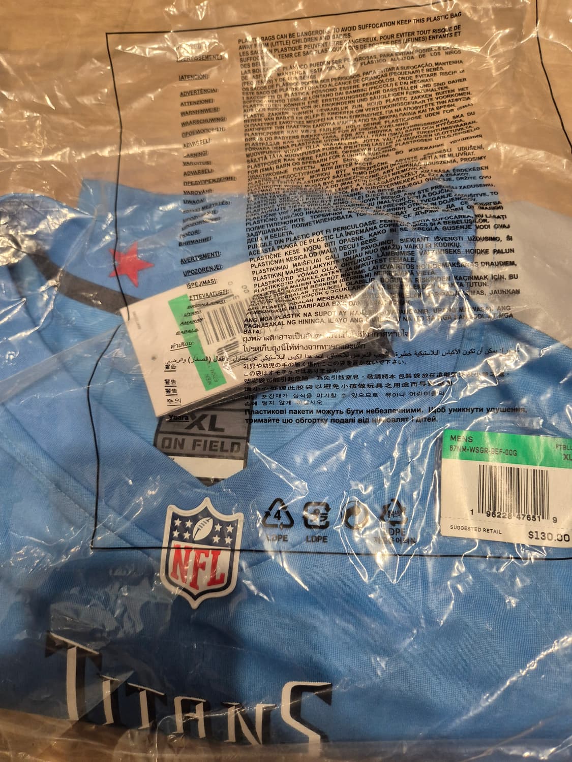 나이키 NFL  테네시 타이탄스 유니폼 져지 xl 상품이미지5