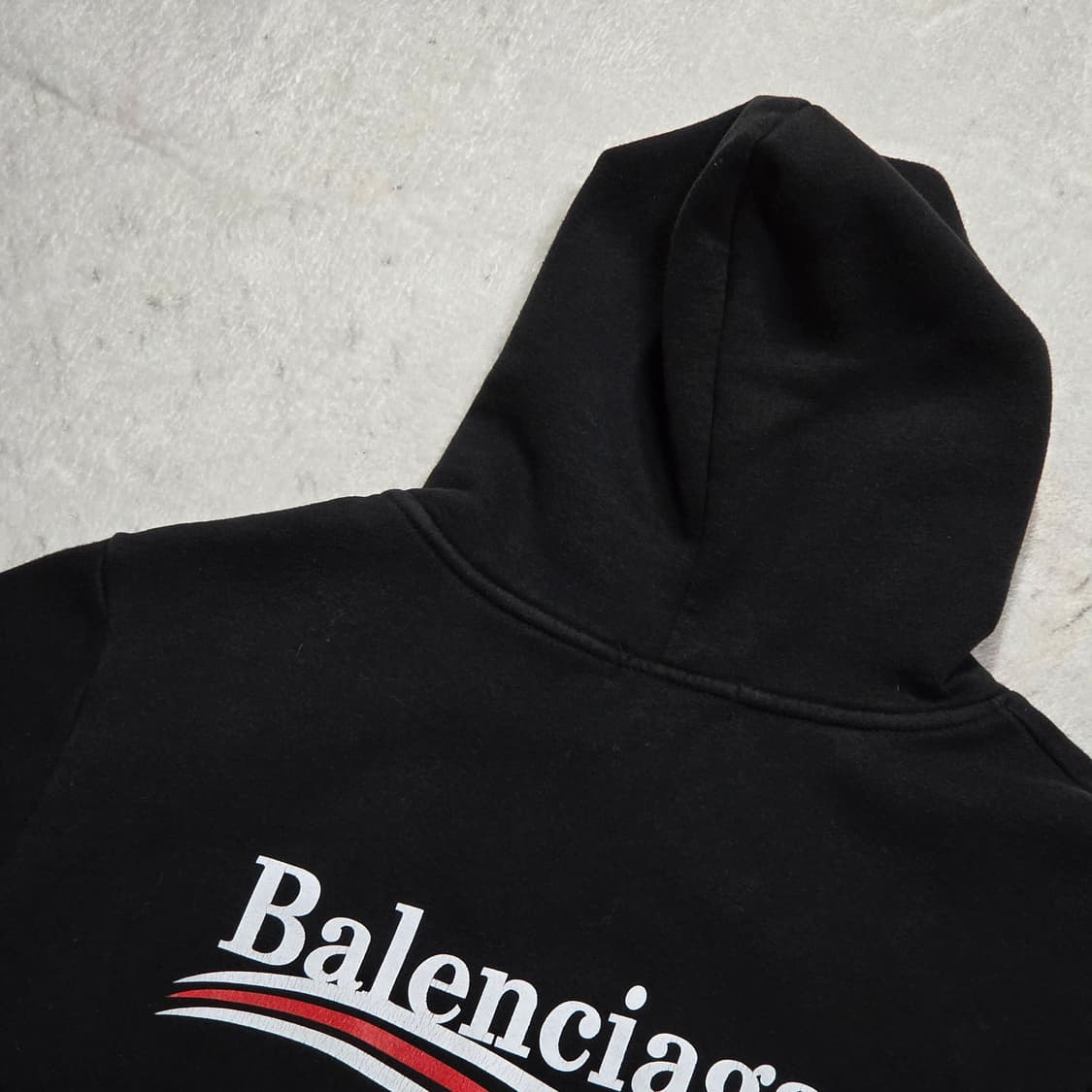 발렌시아가 블랙 프린팅 후드티 상품이미지2