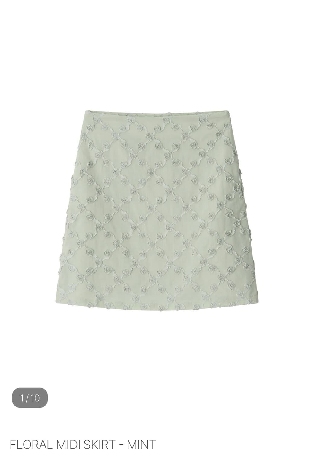 FLORAL MIDI SKIRT - MINT  상품이미지1