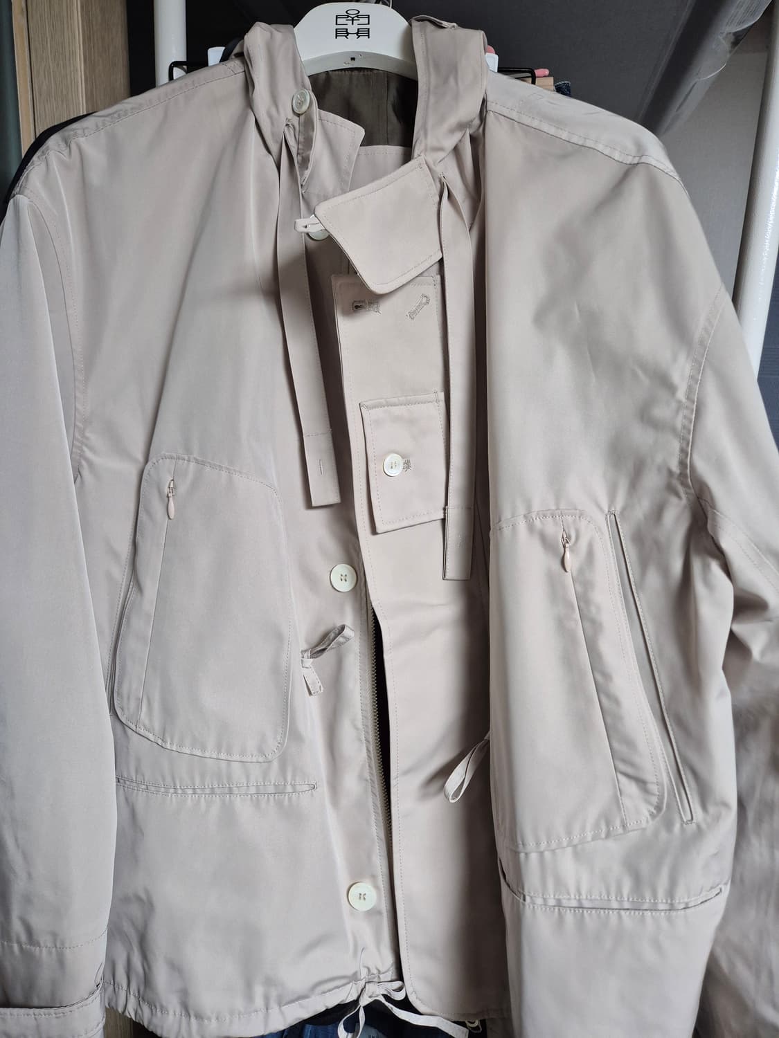 폴리테루 후디드파카 2사이즈 베이지 상품이미지1