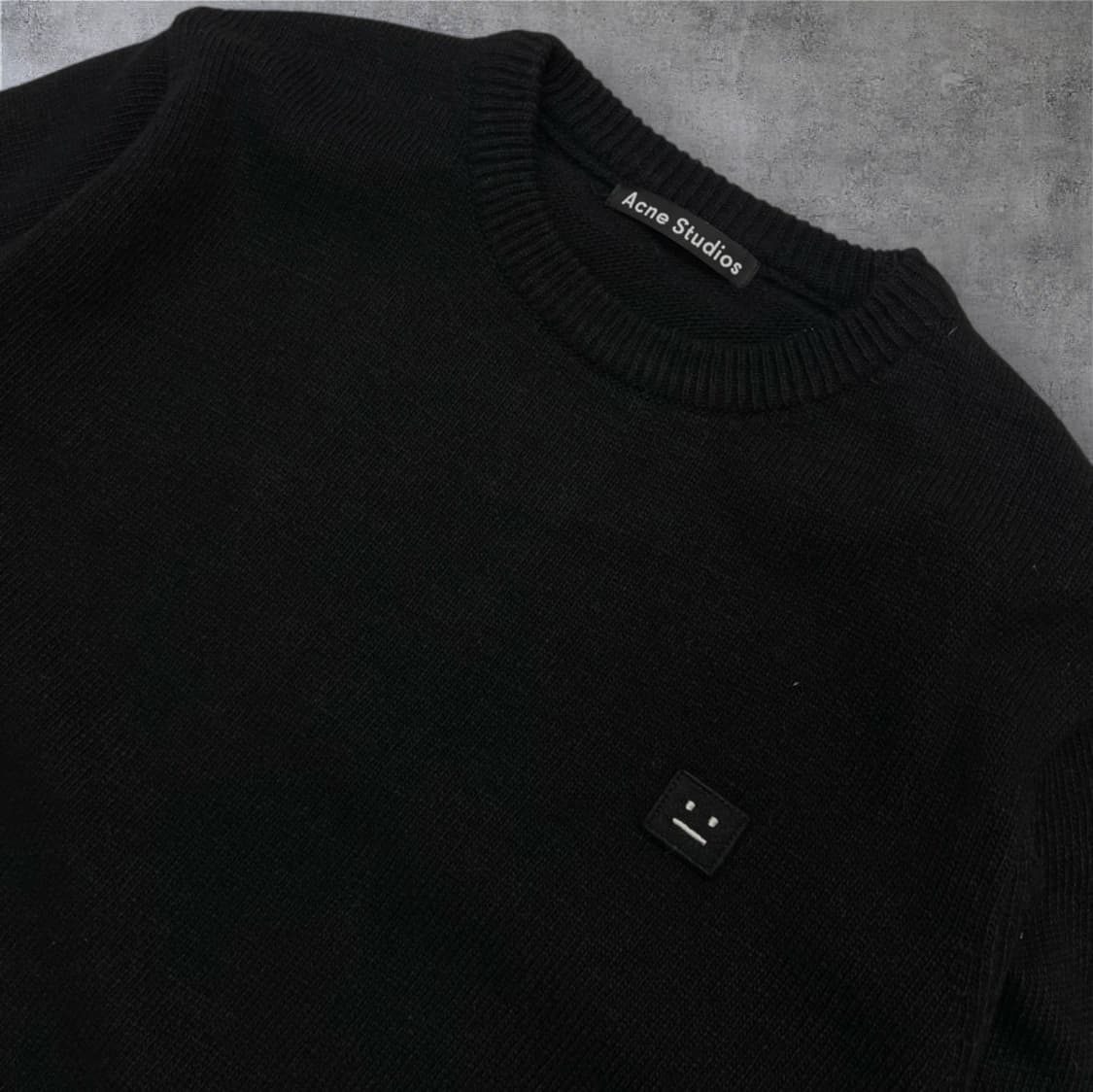 아크네 스튜디오 Acne studios 블랙 페이스 패치 니트 M 상품이미지3