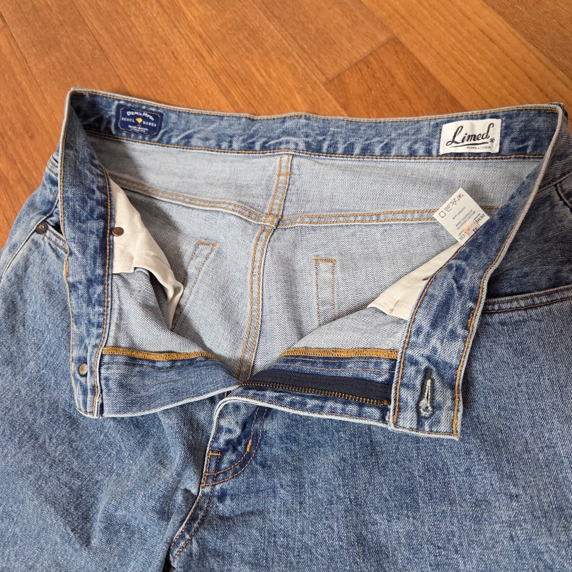 데밀 LOT 023 캘리포니안 와이드 라이트 인디고 34사이즈 상품이미지3