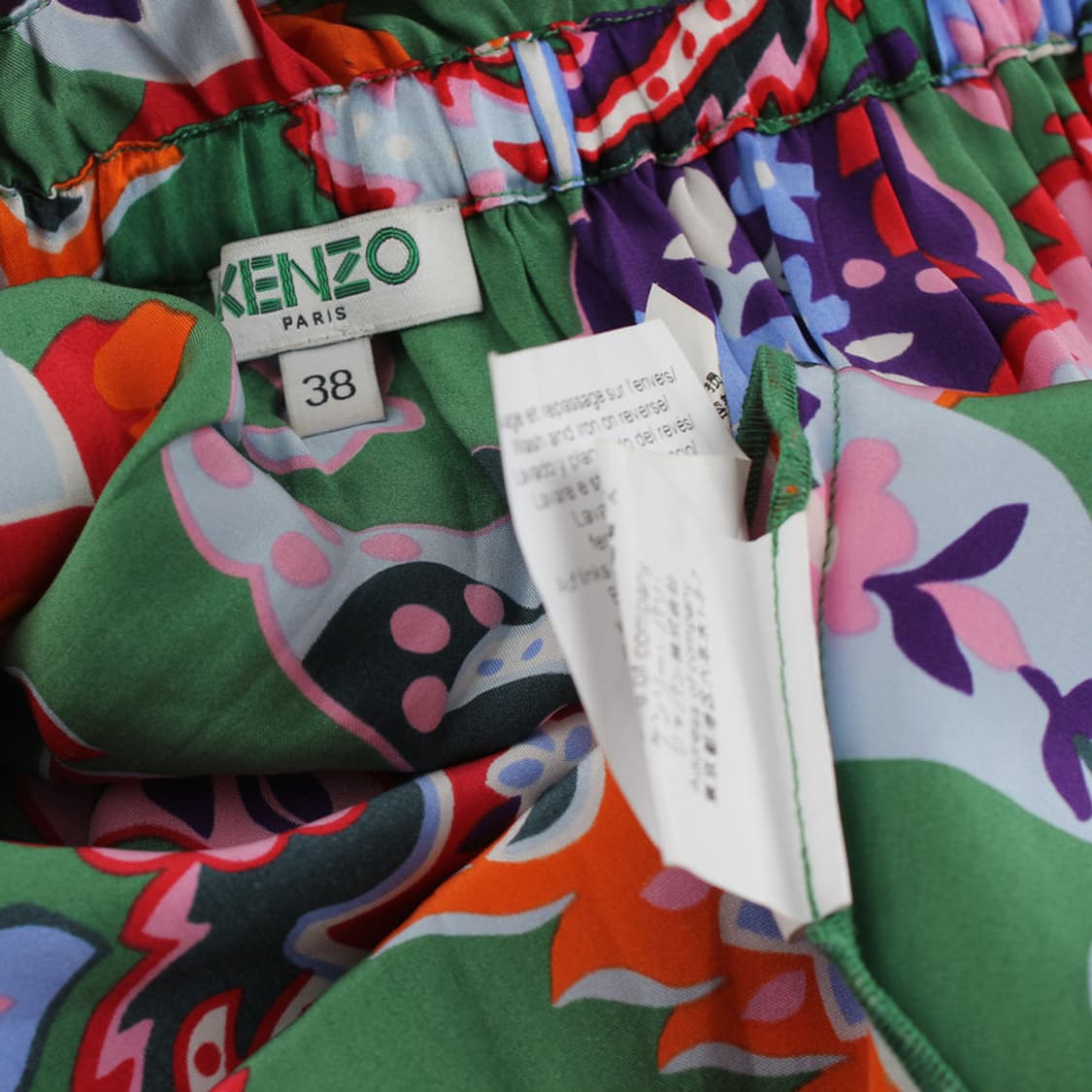 겐조 멀티프린트 실크 밴딩스커트 38 상품이미지4