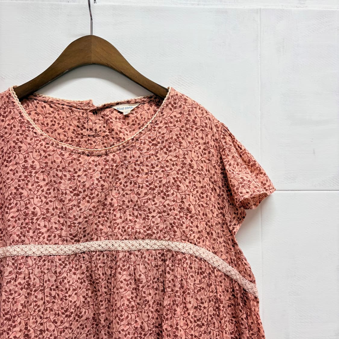 Blue earth 플라워 모리걸 코튼 블라우스 JPN 상품이미지3